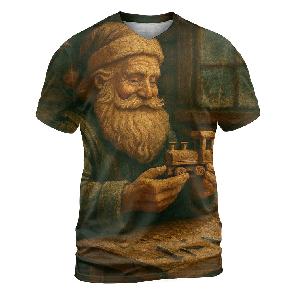 Woodland Workshop Santa personalized full print shirts