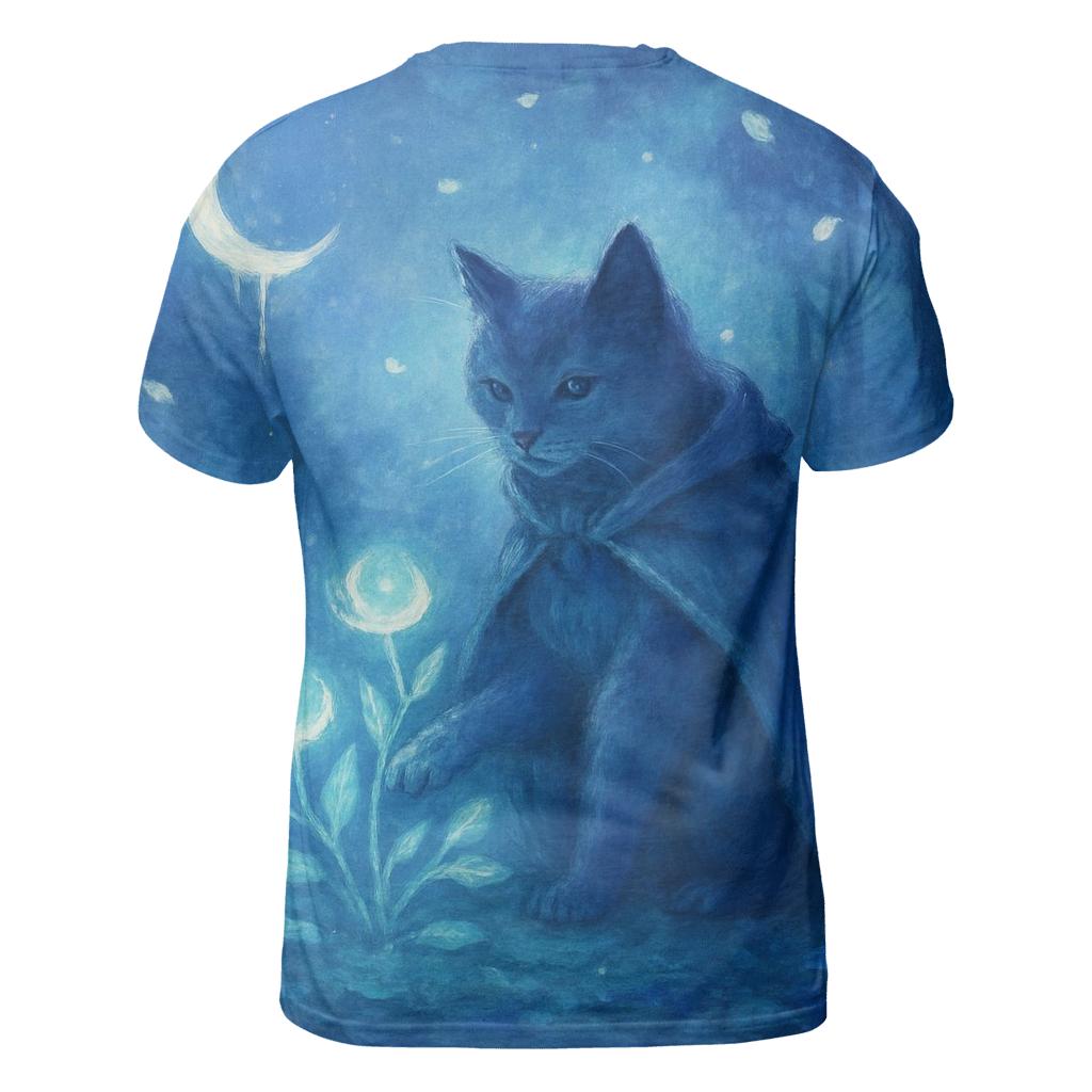 Moonlit Botanist Cat statement graphic shirts