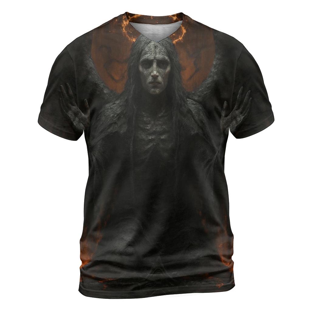 Fallen Angel In Cinder Wings statement graphic shirts