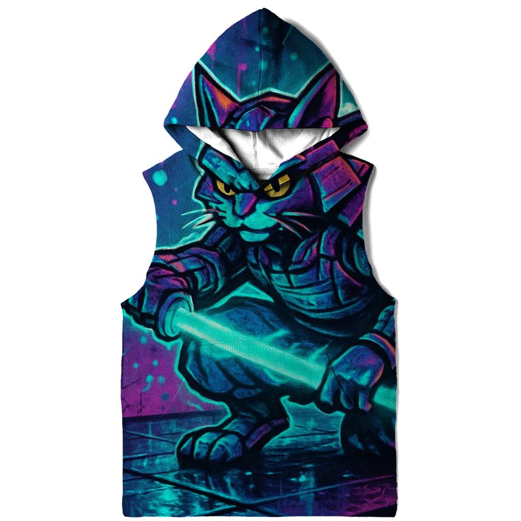 Neon Alley Samurai Cat hoodie trends