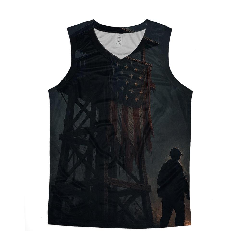 Stars And Stripes Watchtower cotton sleeveless tops