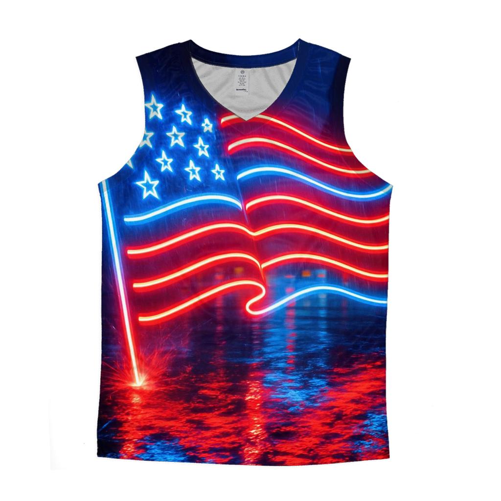 Neon Parade cotton sleeveless tops