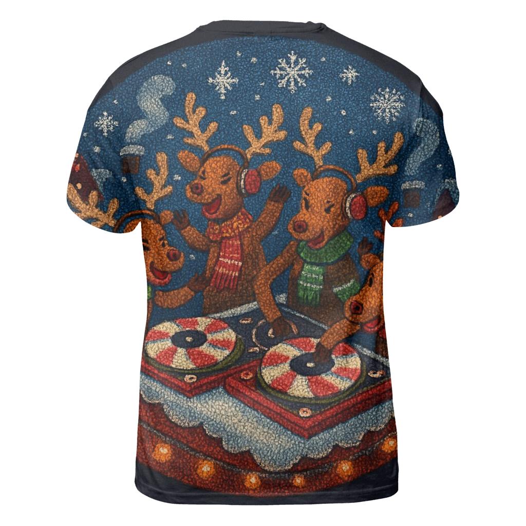 Reindeer Record Night custom all-over print shirts