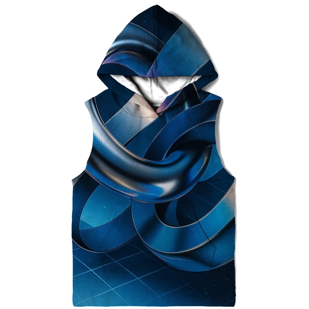 Chromatic Liquid Geometry printed hoodies