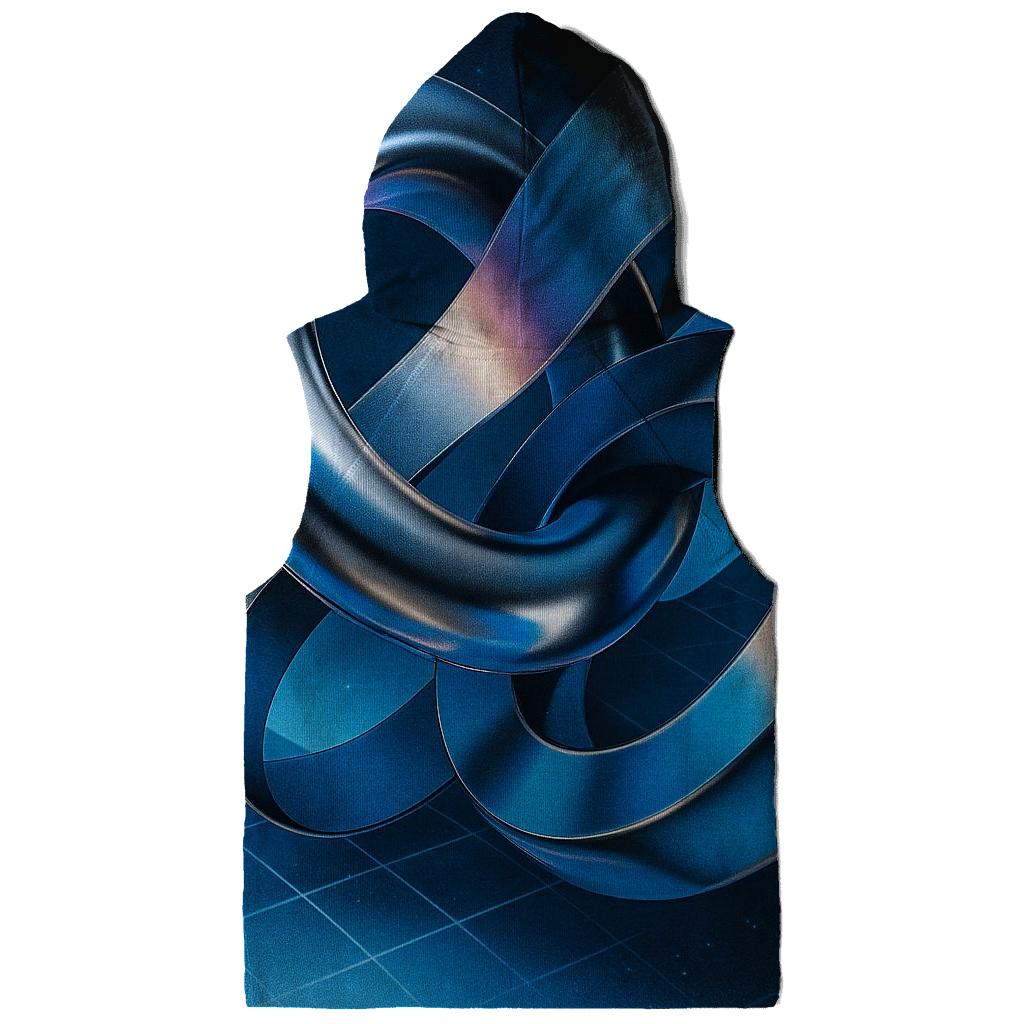 Chromatic Liquid Geometry printed hoodies