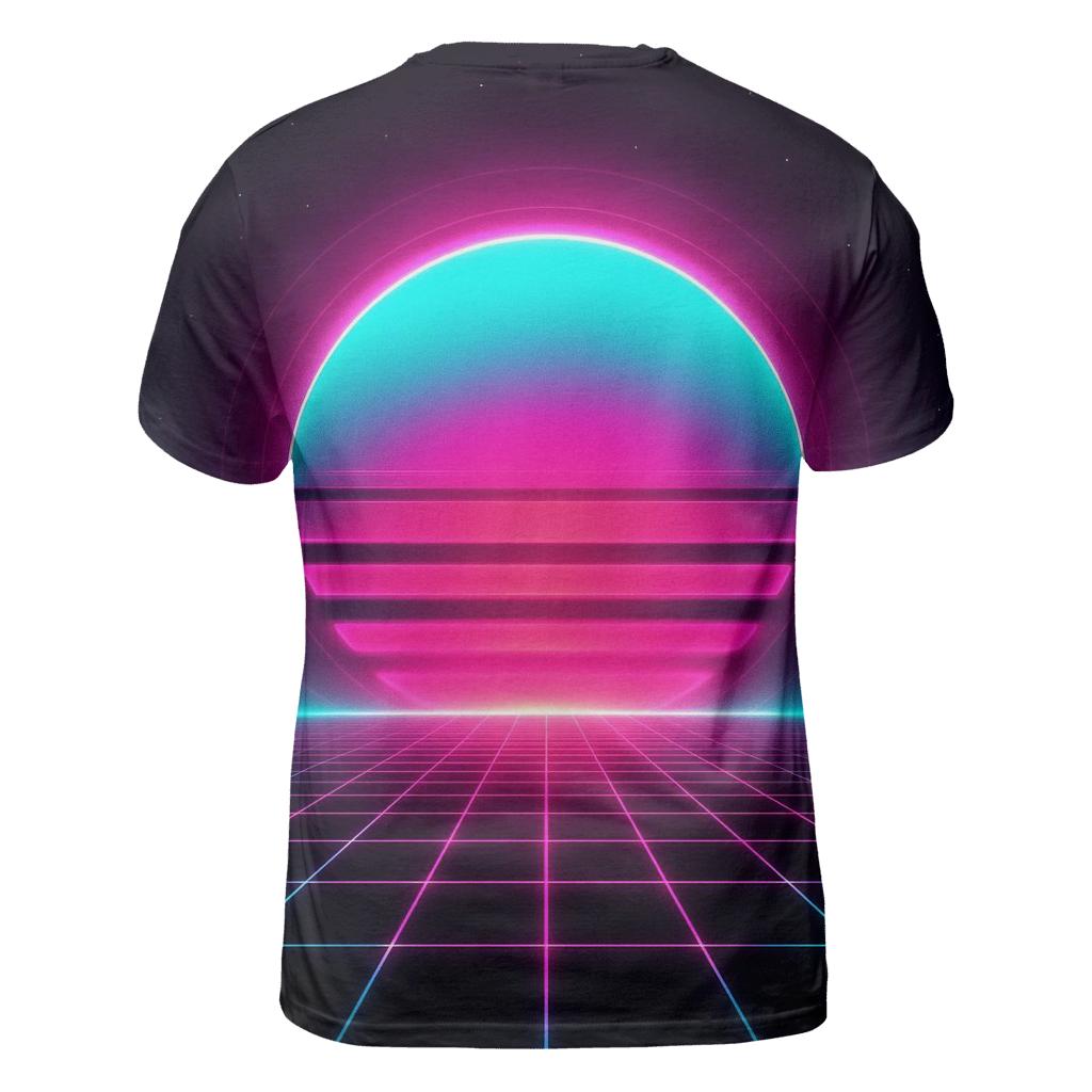 Neon Grid Horizon personalized full print shirts