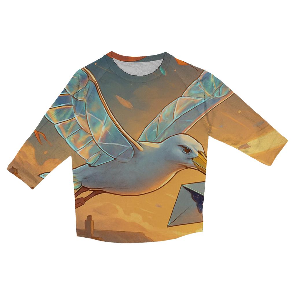 Glasswing Albatross Messenger printed three quarter sleeve shirts