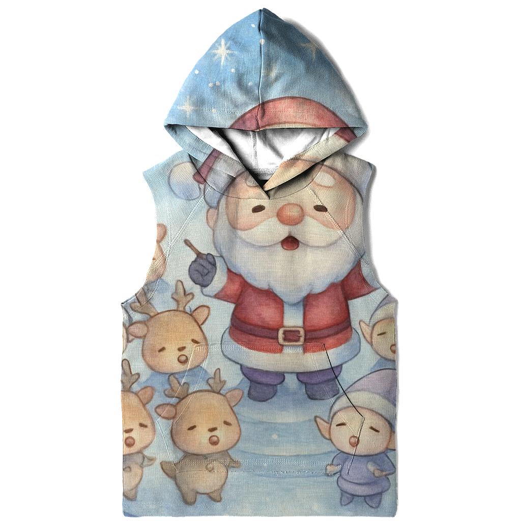 Midnight Choir Santa printed hoodies