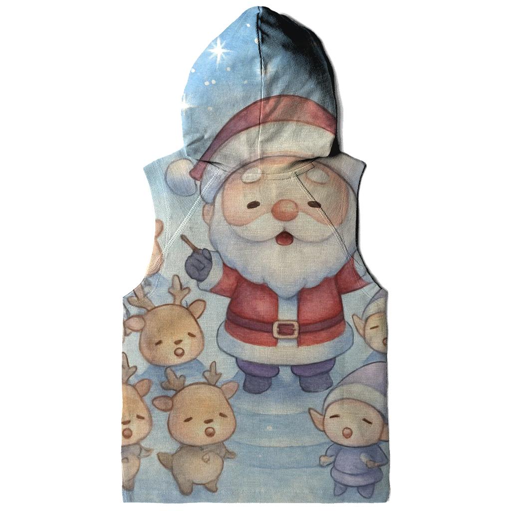 Midnight Choir Santa printed hoodies