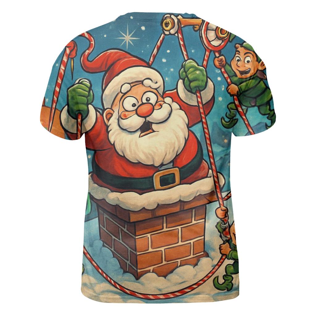 Santa Stuck Spectacle personalized full print shirts
