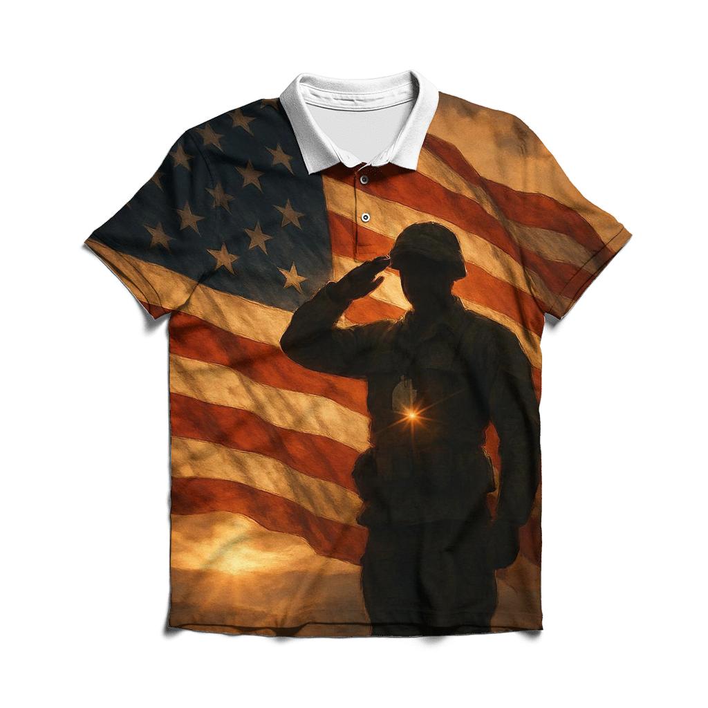 Dawn Sentinel Flag personalized polo shirts