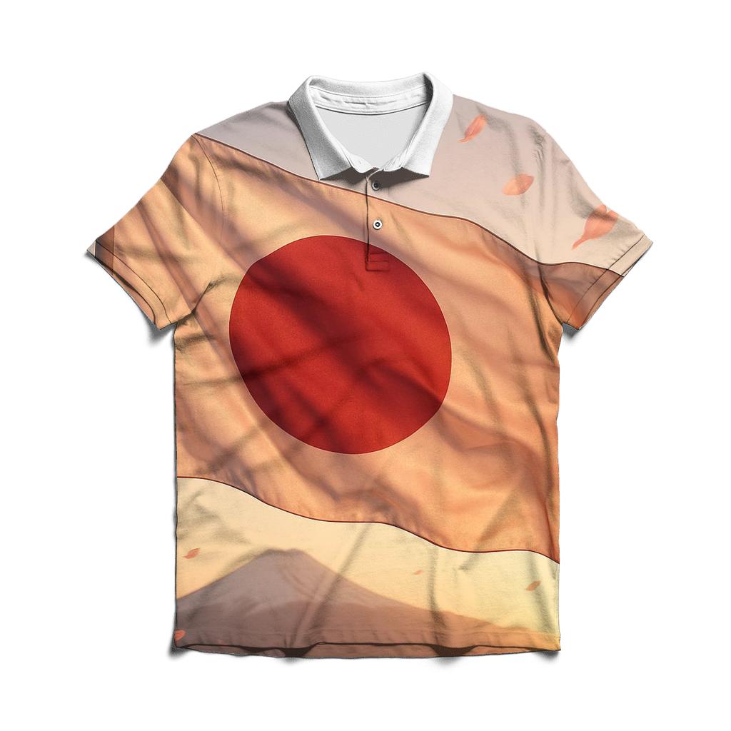 Japan Silk Dawn branded logo polo shirts