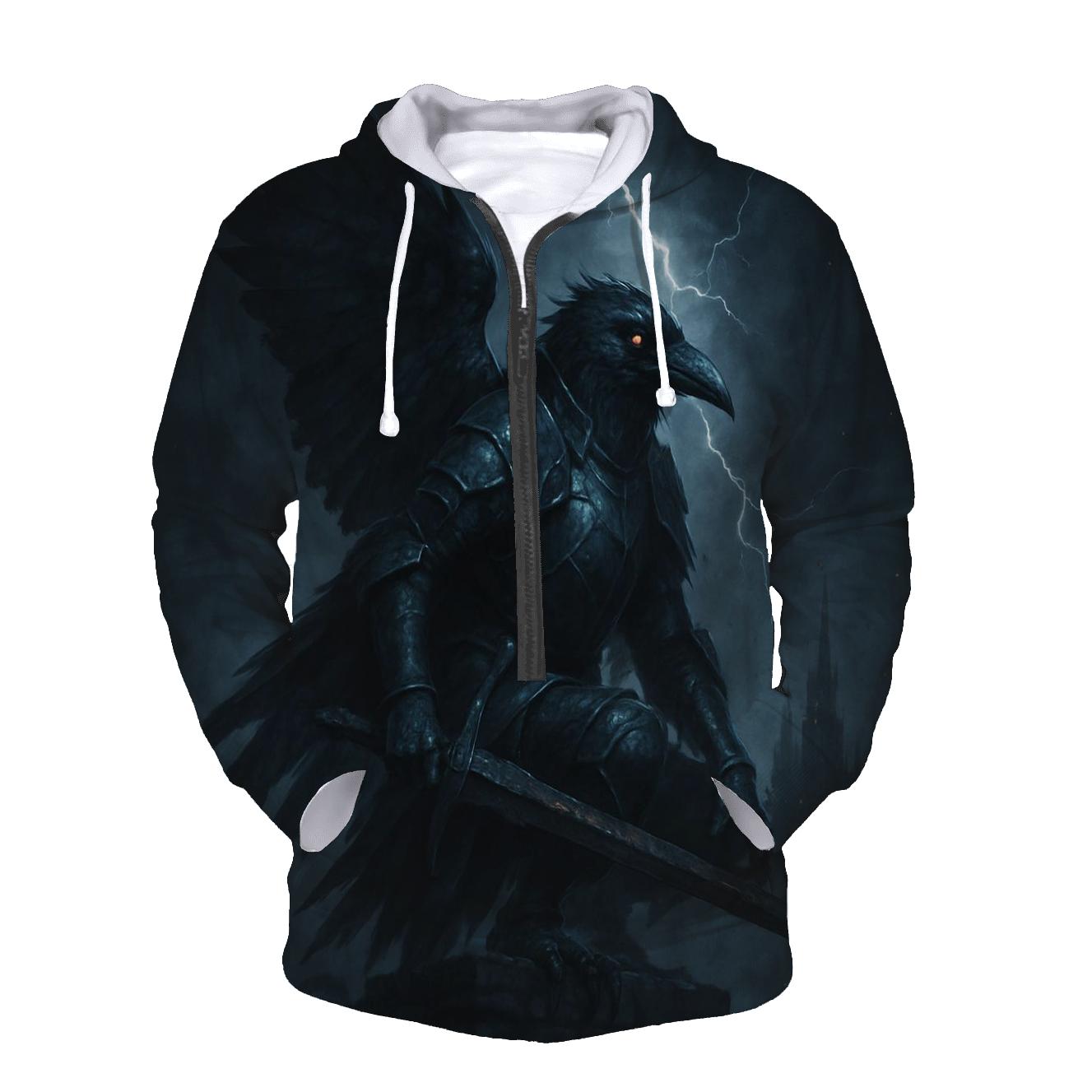 Raven Knight Of Midnight Steel graphic hoodies