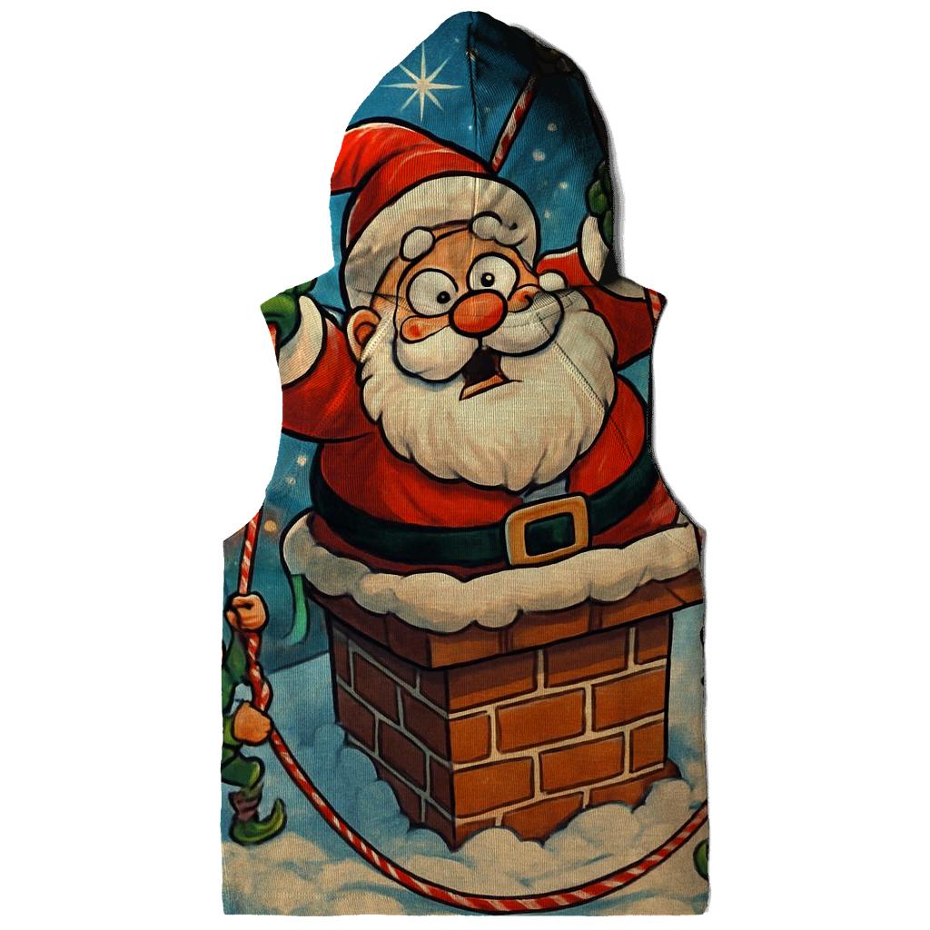 Santa Stuck Spectacle premium hoodies