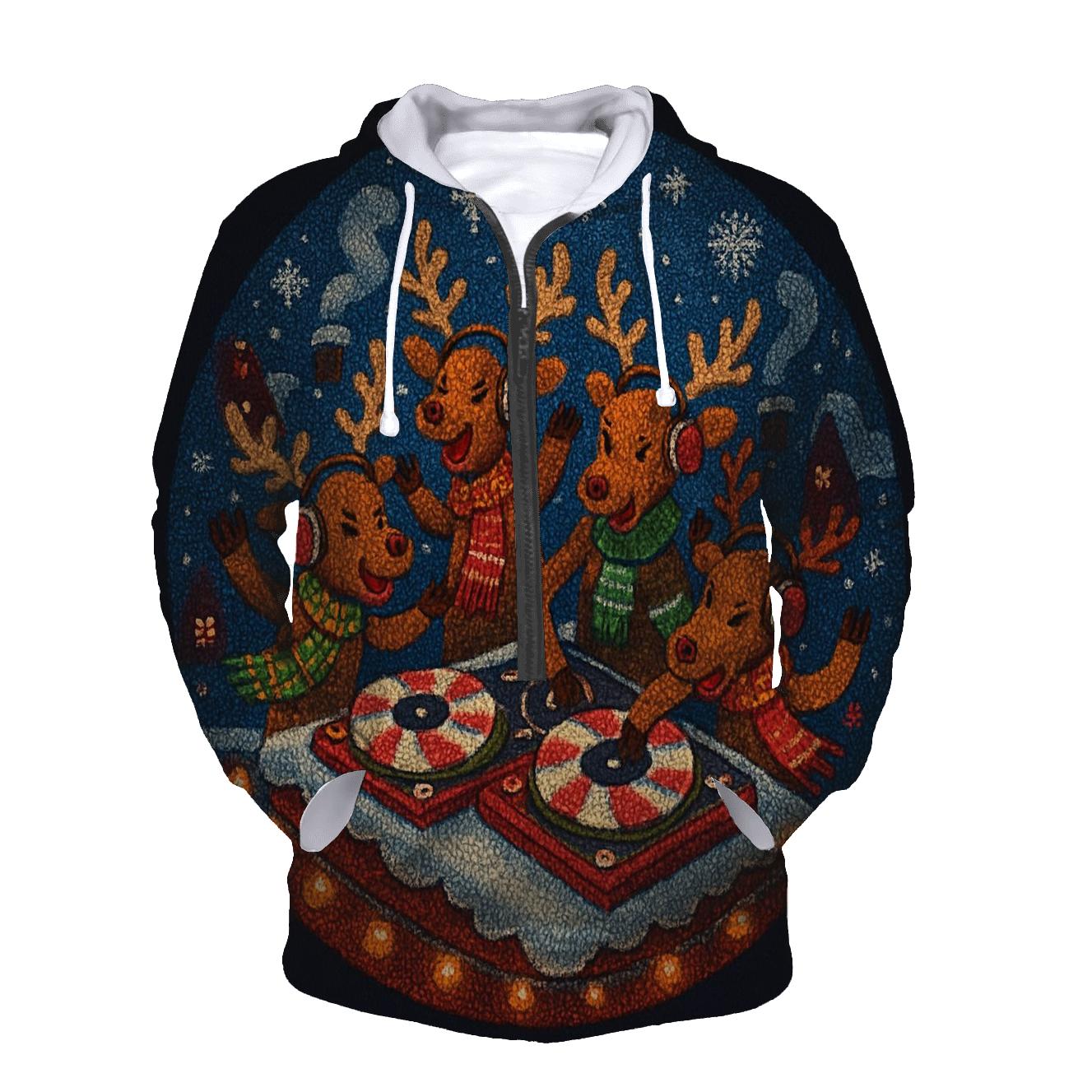 Reindeer Record Night premium hoodies