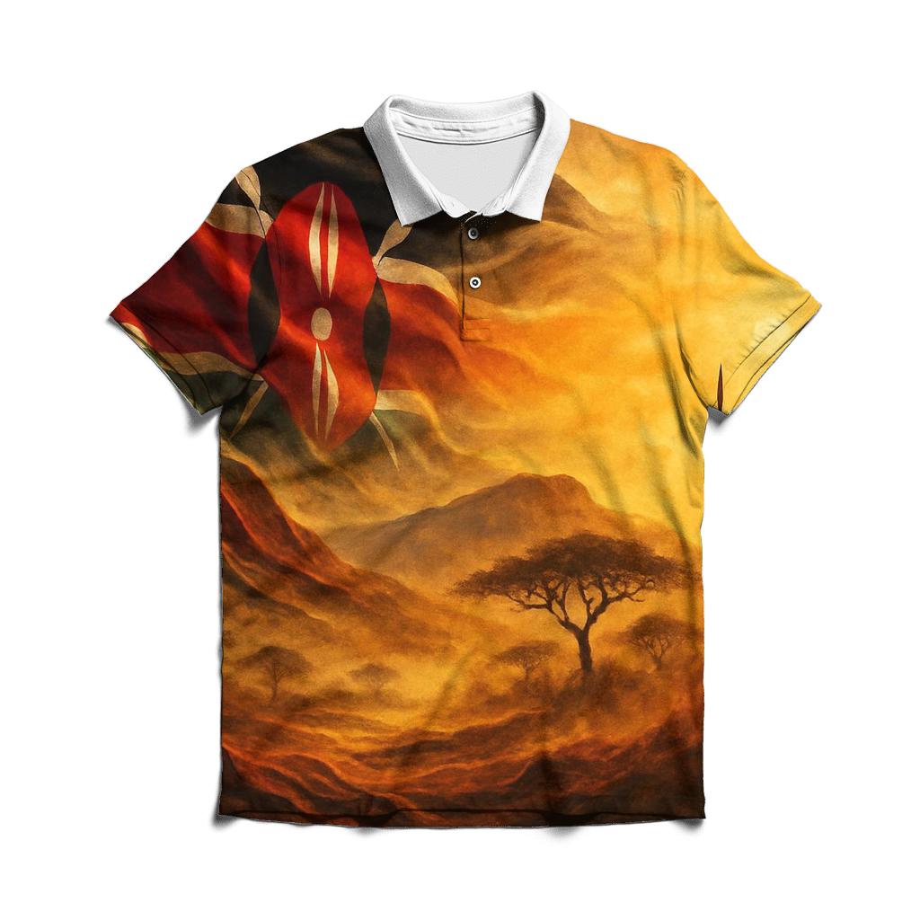Kenya Rift Horizon embroidered polo tops