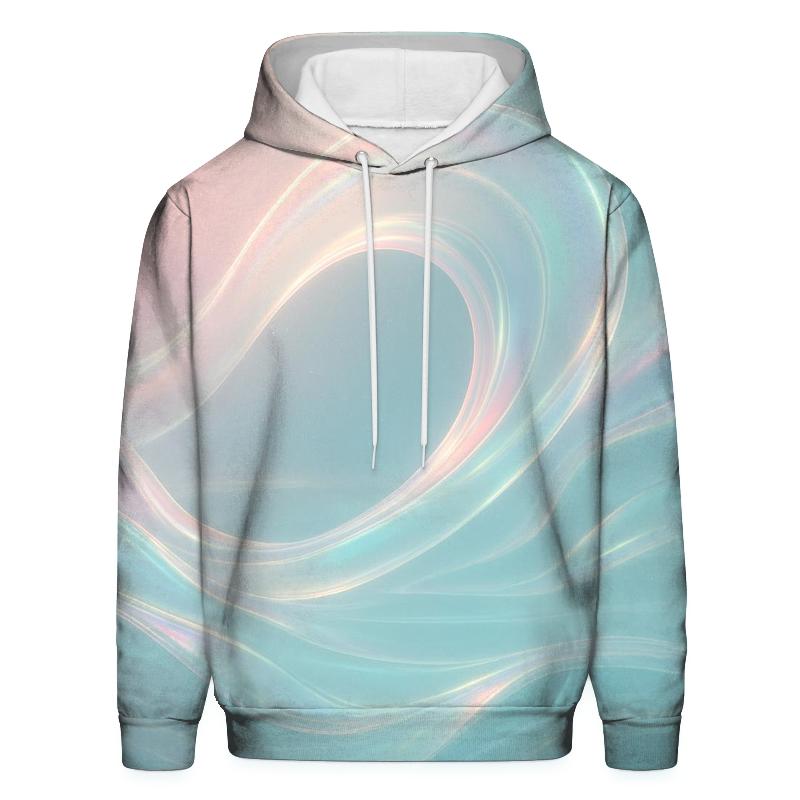 Aurora Wave Gradient embroidered hoodies