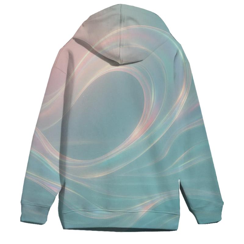 Aurora Wave Gradient embroidered hoodies