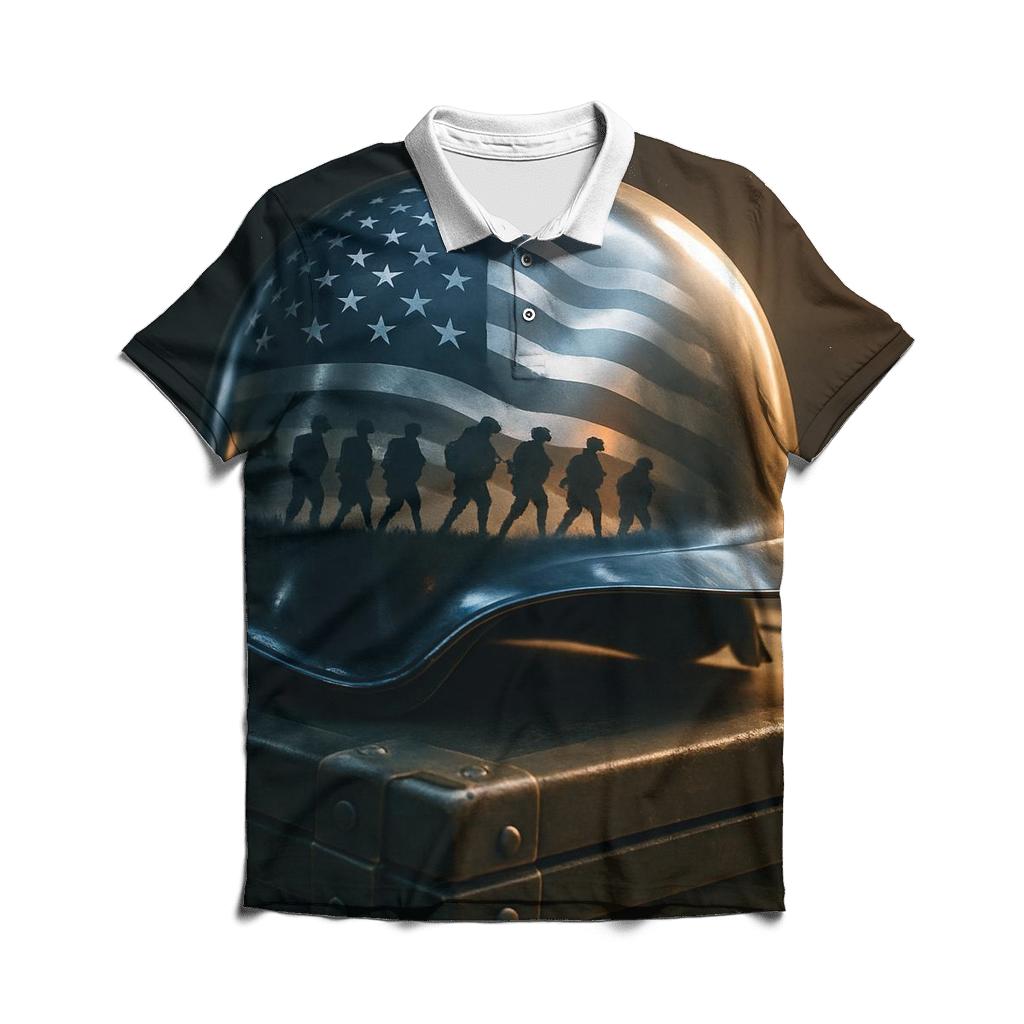 Sentinel Helmet Reflection custom polo shirts