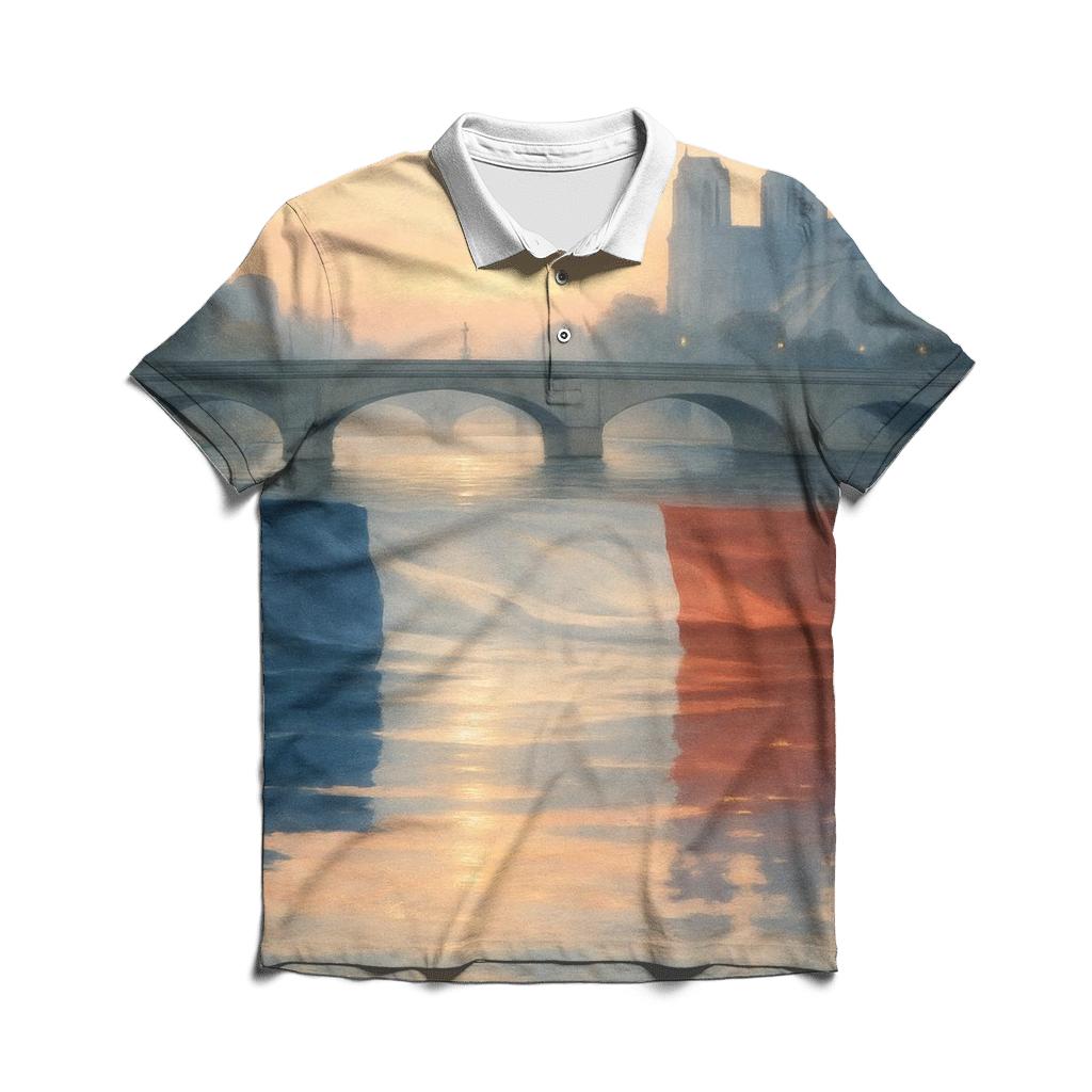 France Seine Reflection stylish collar polo tees