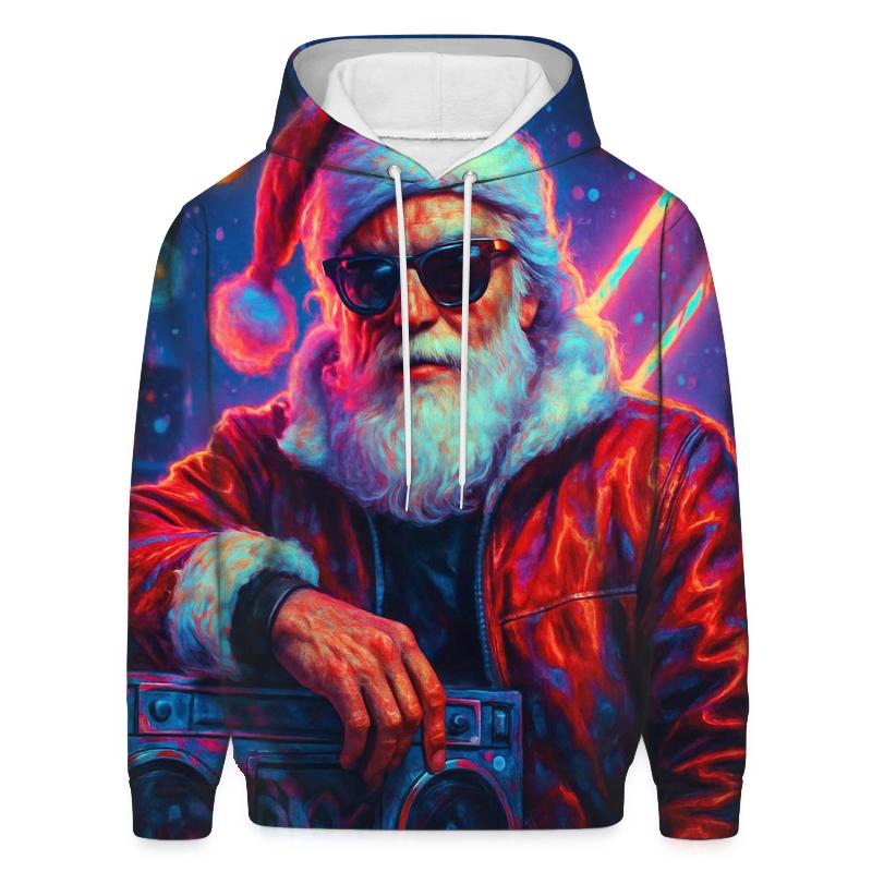Streetwise Neon Santa designer hoodies