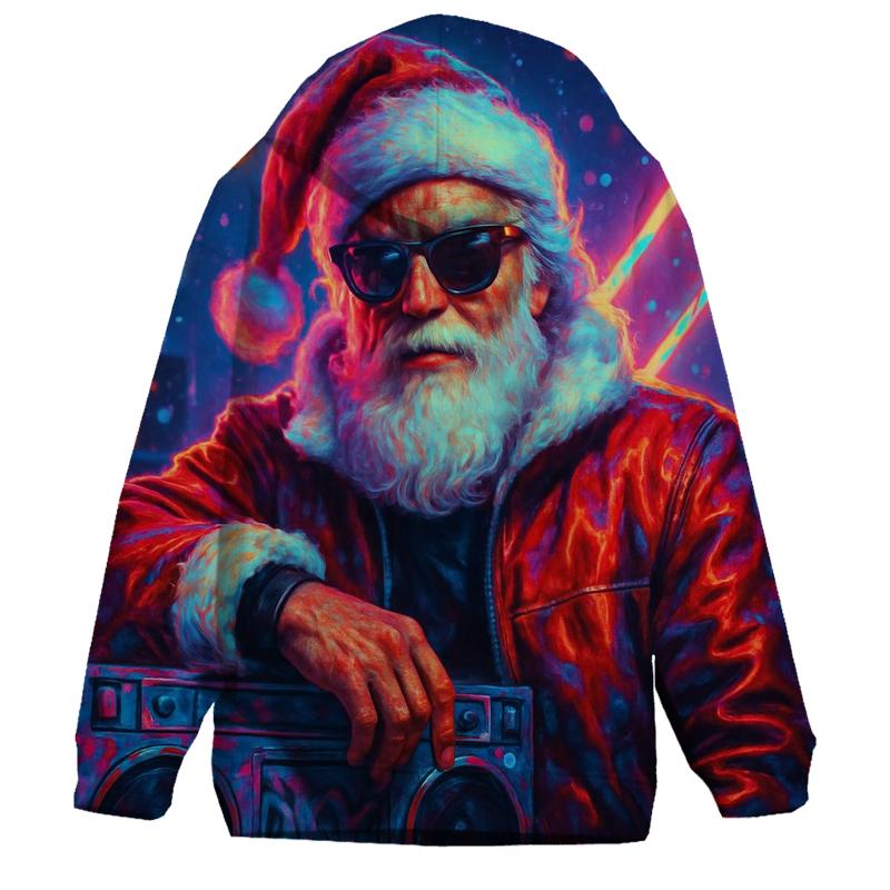 Streetwise Neon Santa designer hoodies