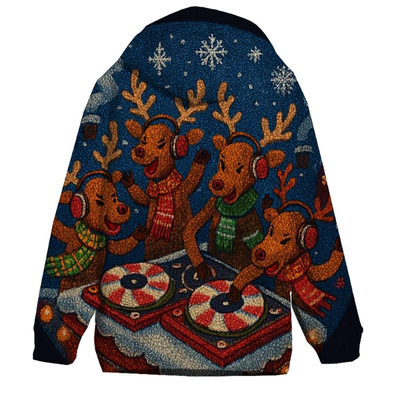Reindeer Record Night designer hoodies