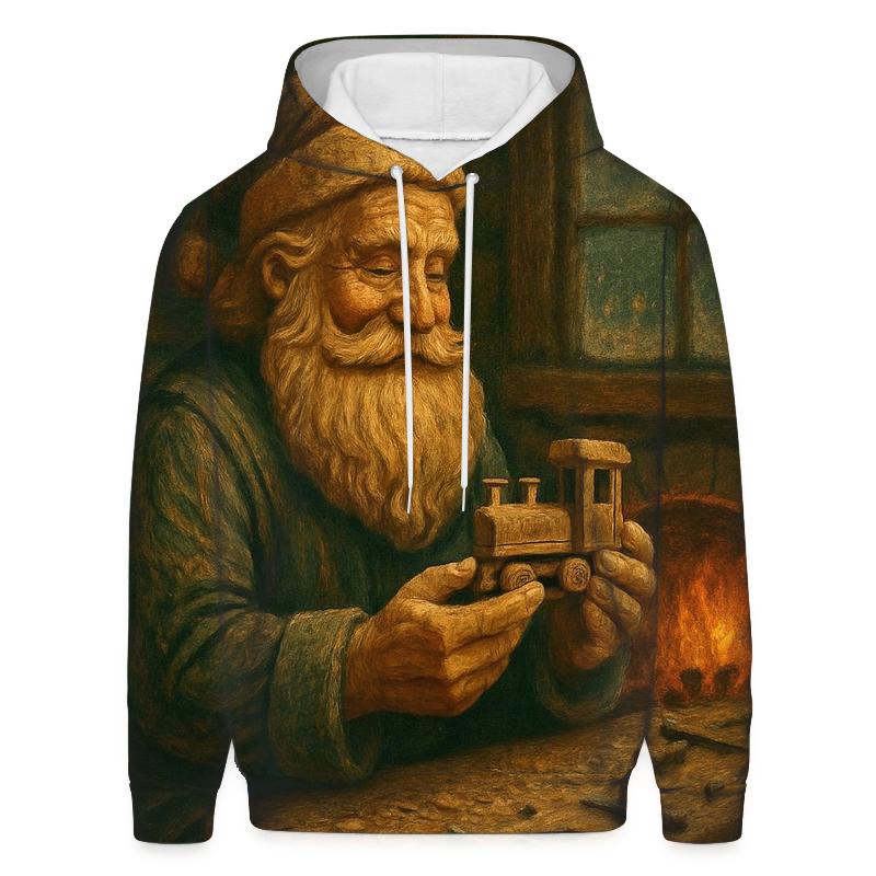 Woodland Workshop Santa heavyweight hoodies