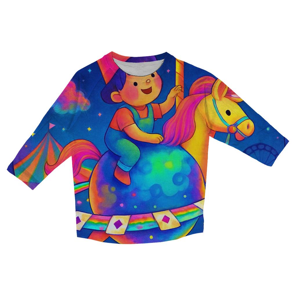 Cosmic Carousel Rider custom 3/4 sleeve shirts