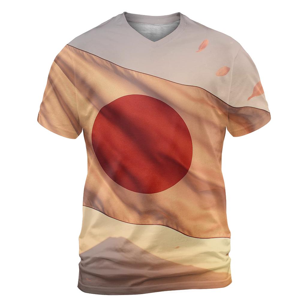 Japan Silk Dawn unique graphic print tees