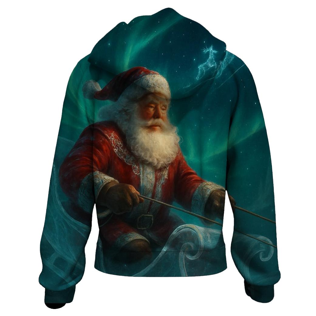 Aurora Sleighbound Santa premium hoodies
