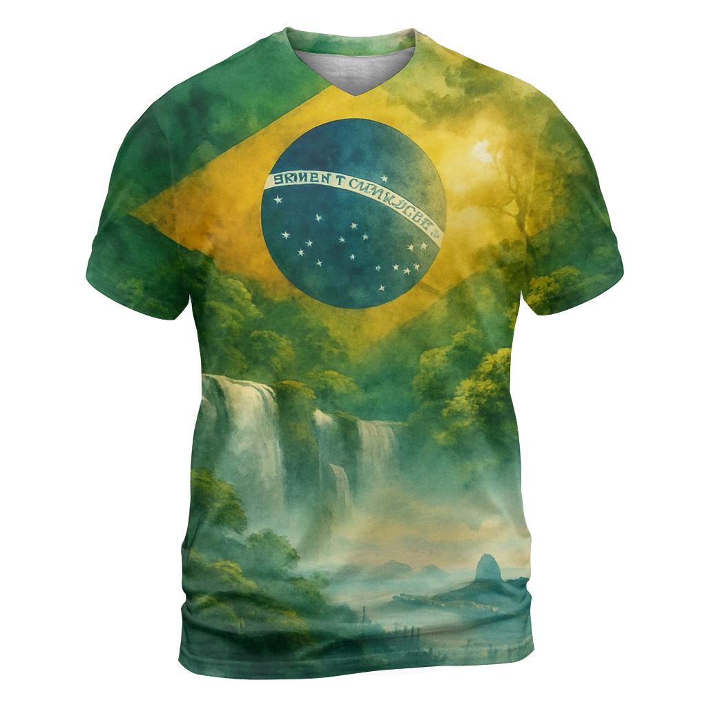 Brazil Rainforest Banner statement graphic shirts