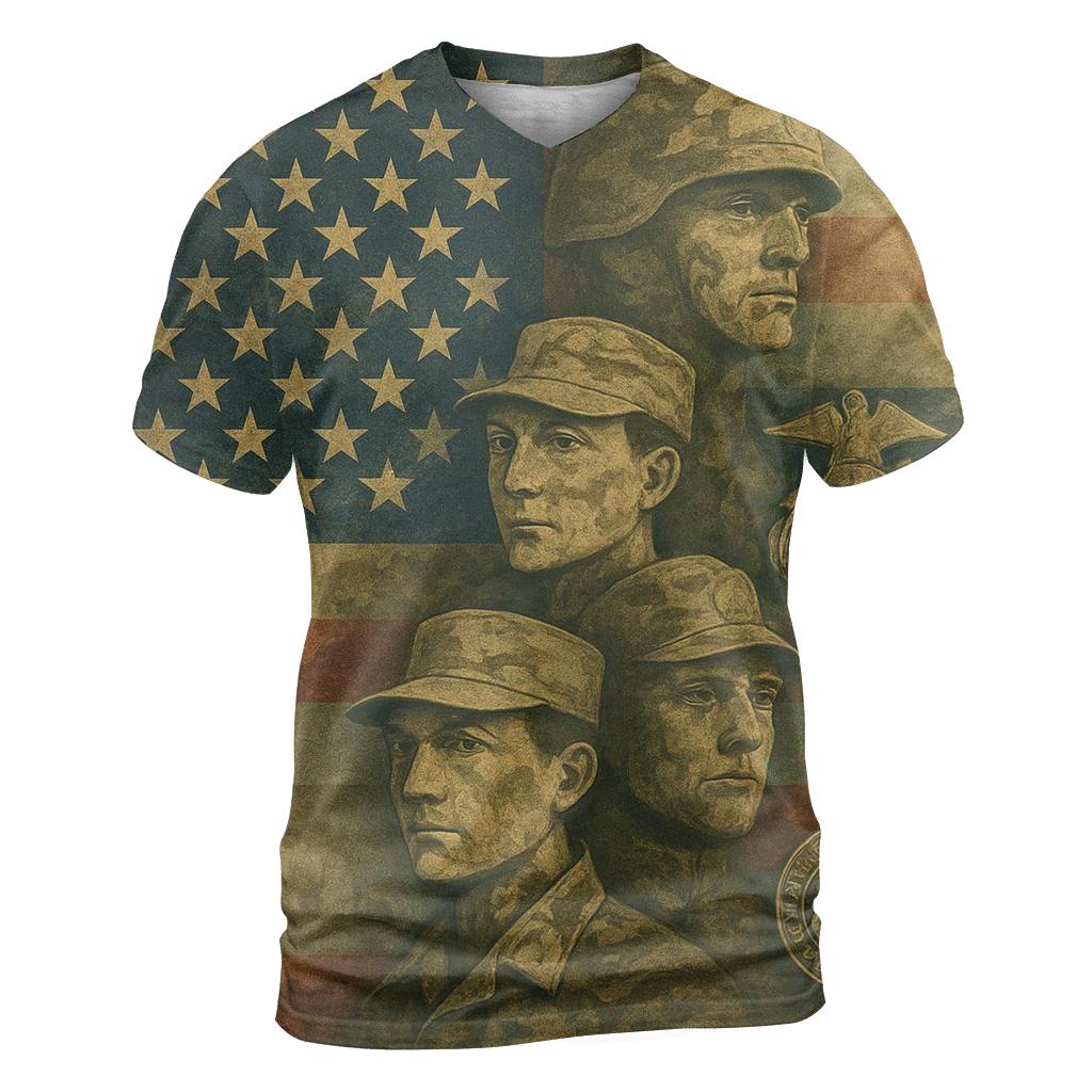 Camouflage Union Mosaic creative print fashion shirts