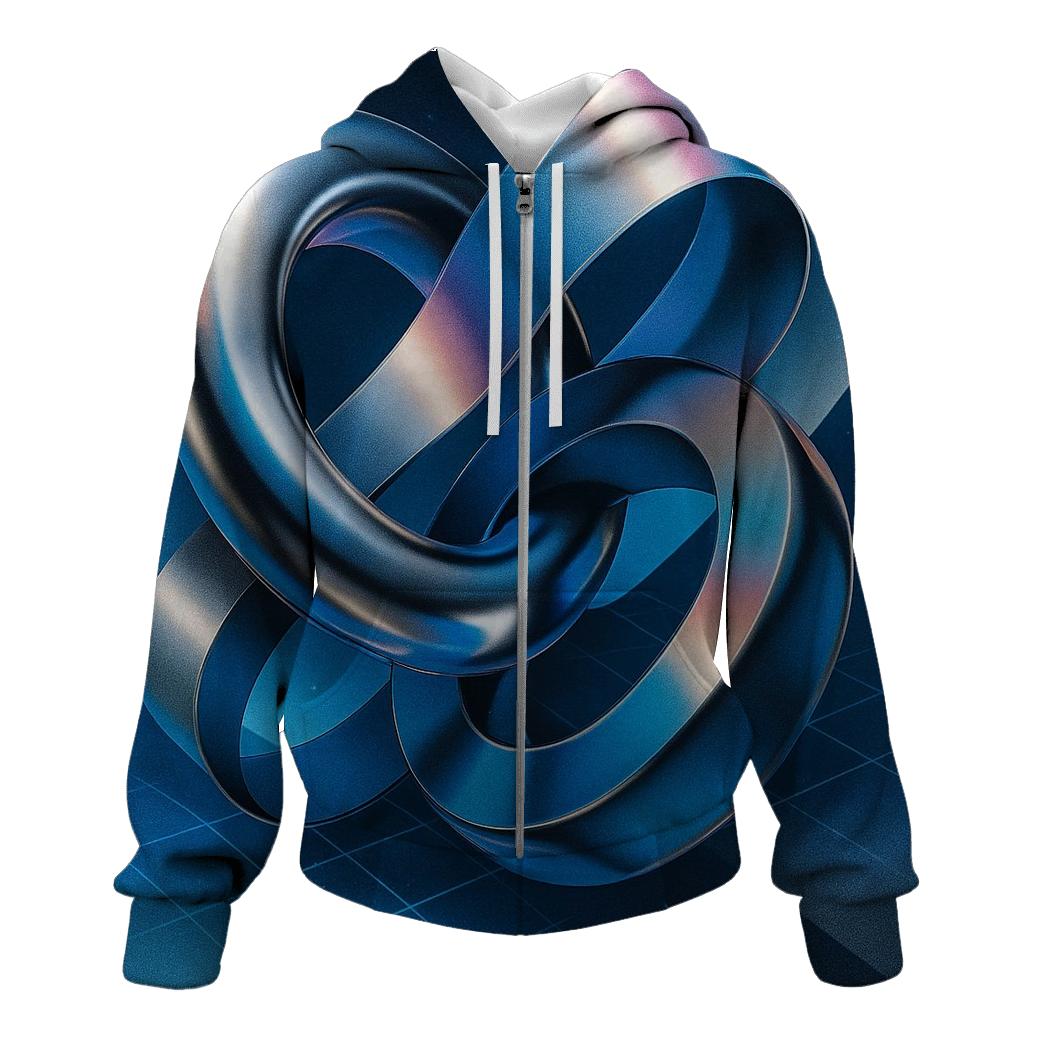 Chromatic Liquid Geometry lightweight hoodies