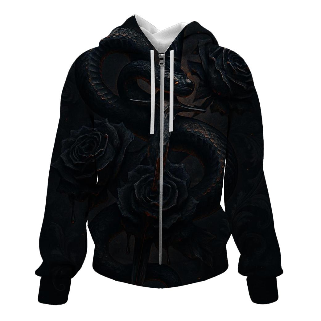 Serpent Dagger And Blooming Thorns premium hoodies