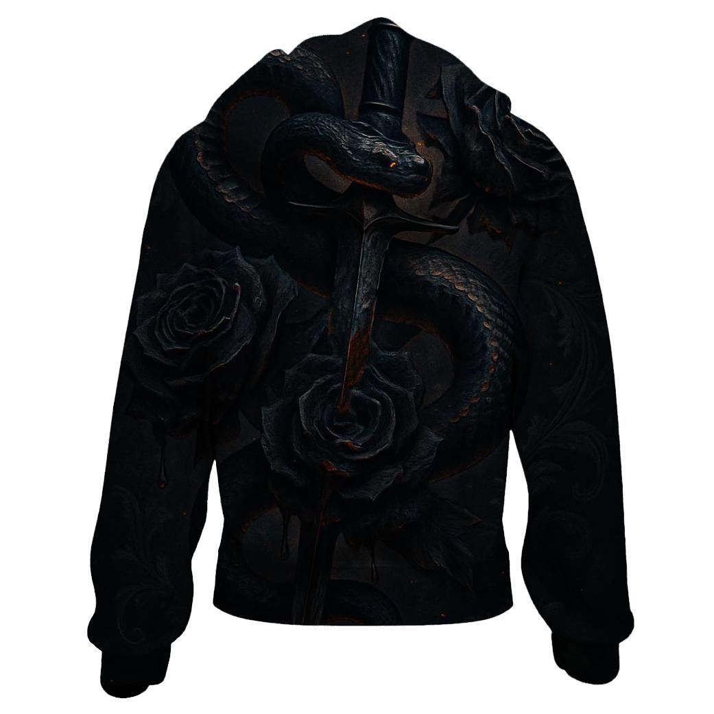 Serpent Dagger And Blooming Thorns premium hoodies