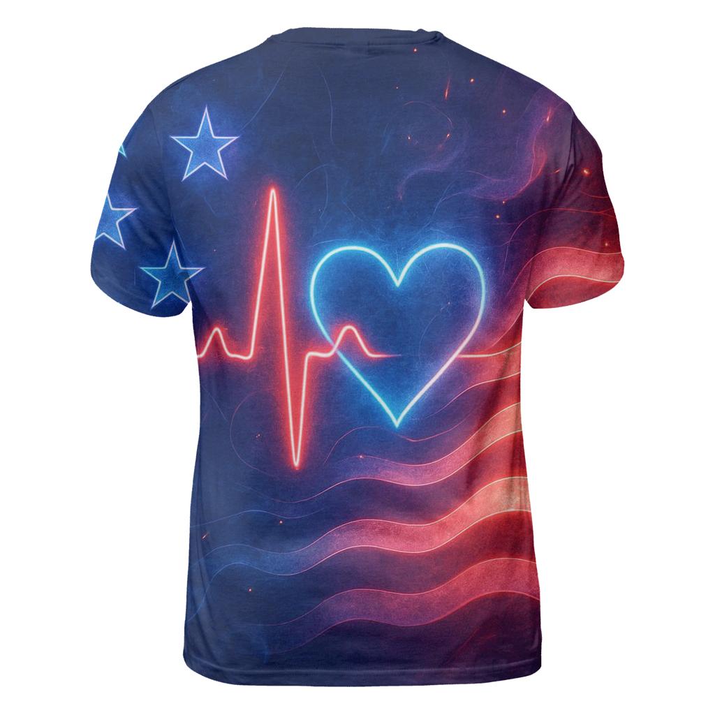 Patriot Pulse custom all-over print shirts