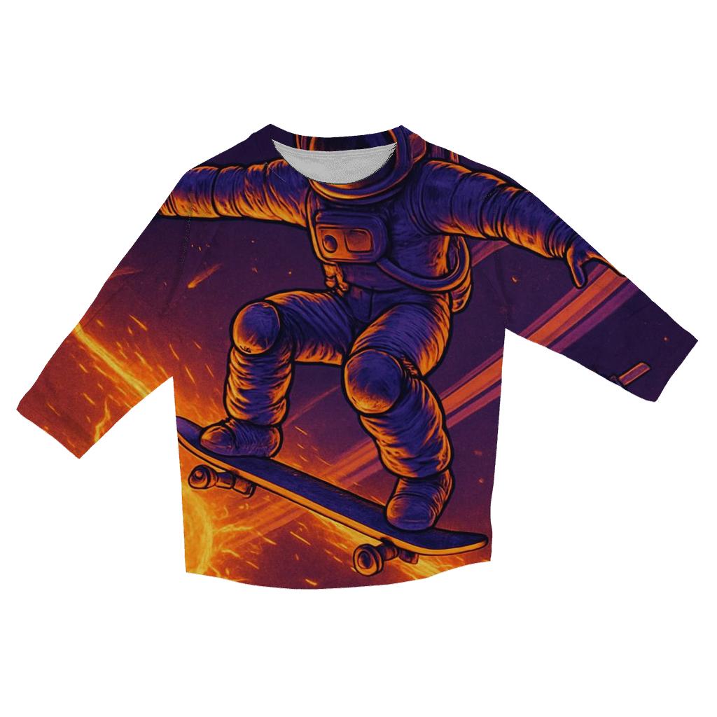 Solar Wind Skater printed three quarter sleeve shirts