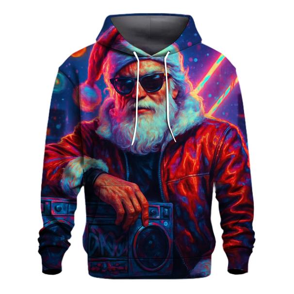 Streetwise Neon Santa zip-up hoodies