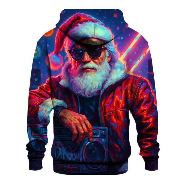 Streetwise Neon Santa zip-up hoodies