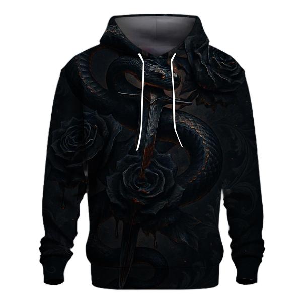 Serpent Dagger And Blooming Thorns zip-up hoodies