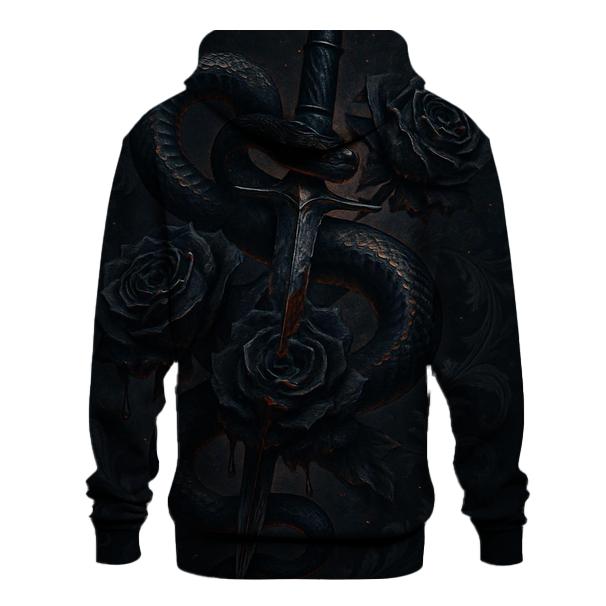 Serpent Dagger And Blooming Thorns zip-up hoodies