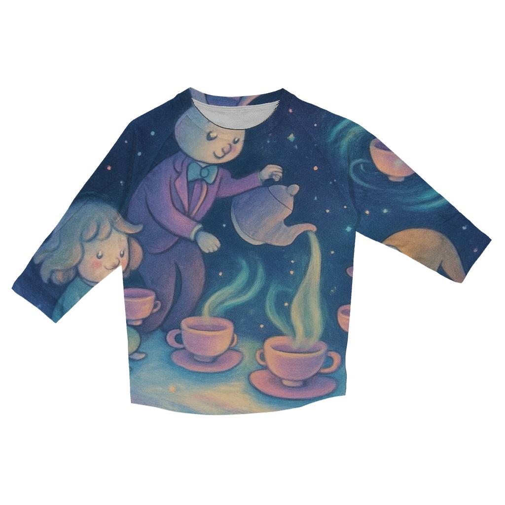 Comet Tail Tea Party stylish quarter sleeve tops