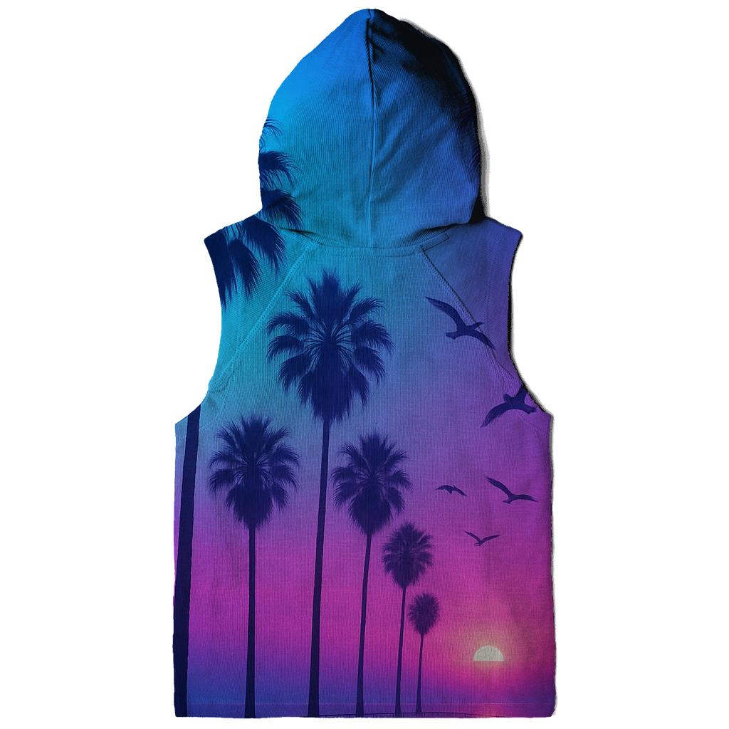 Neon Palms Afterglow zip-up hoodies