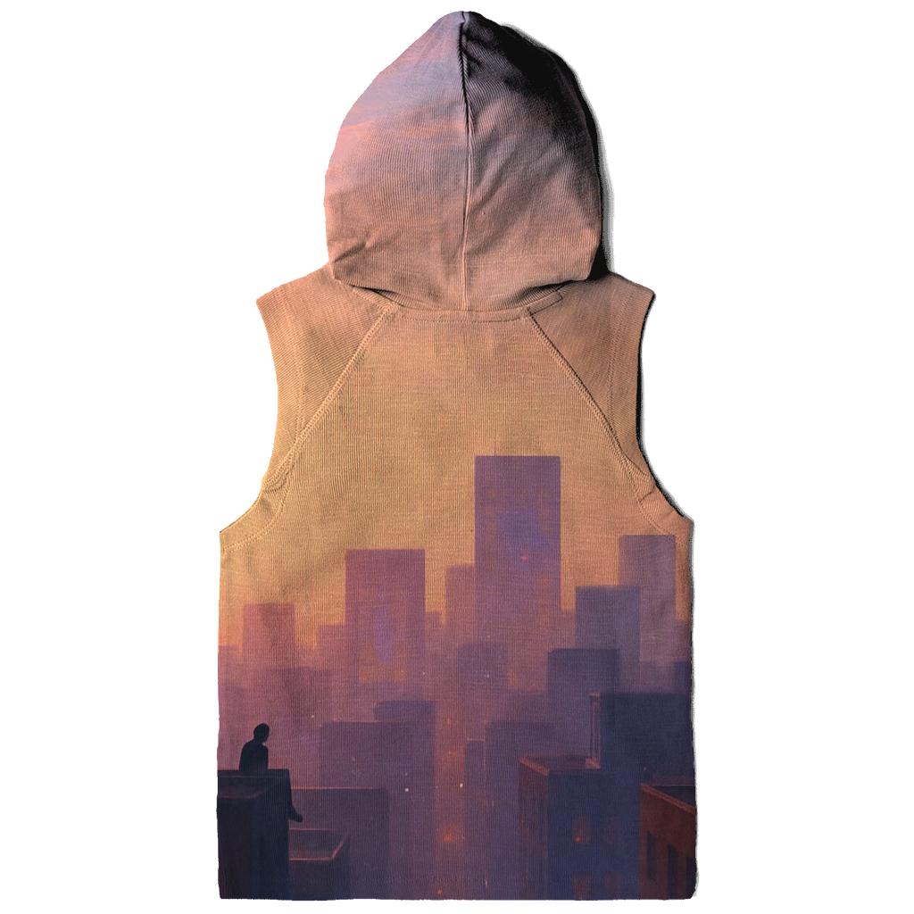 Lavender City Silhouette embroidered hoodies