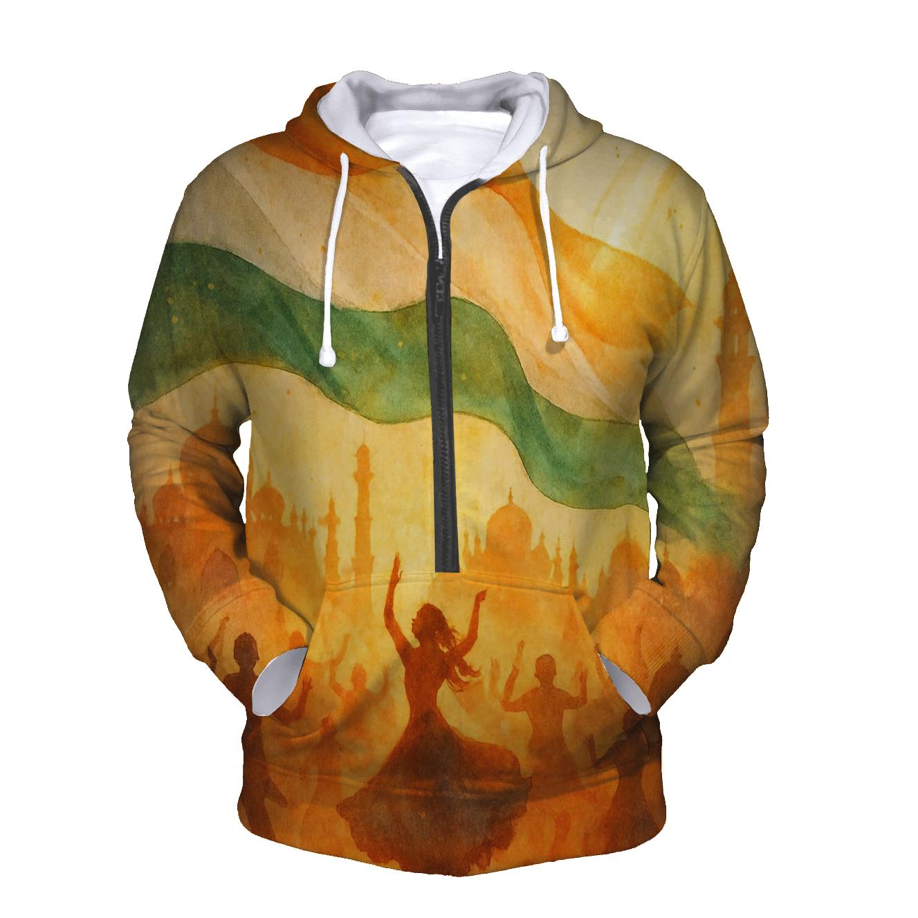 India Festival Drapery graphic hoodies