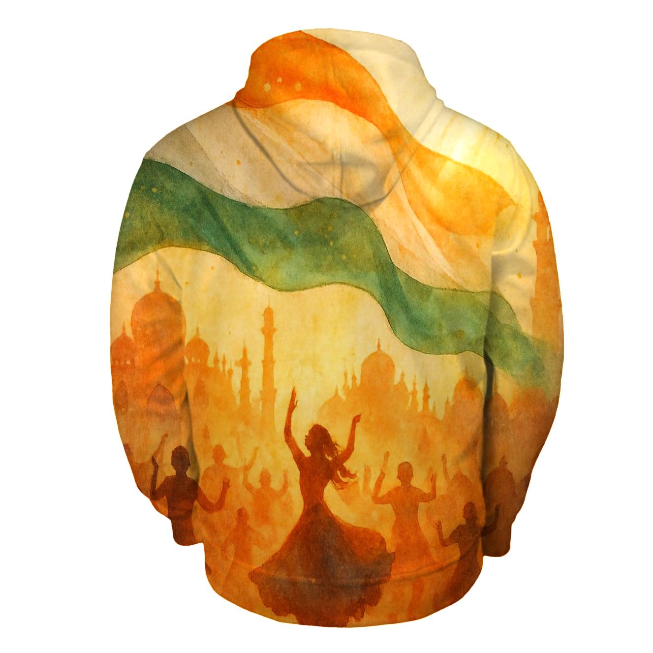 India Festival Drapery graphic hoodies