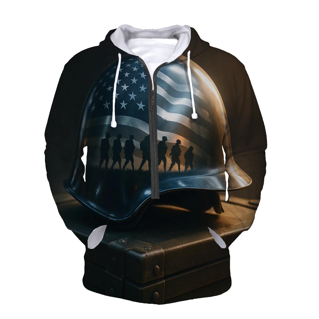 Sentinel Helmet Reflection printed hoodies