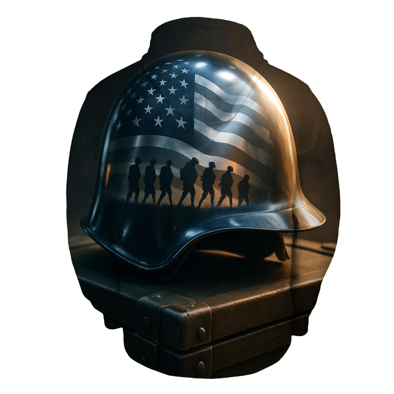 Sentinel Helmet Reflection printed hoodies