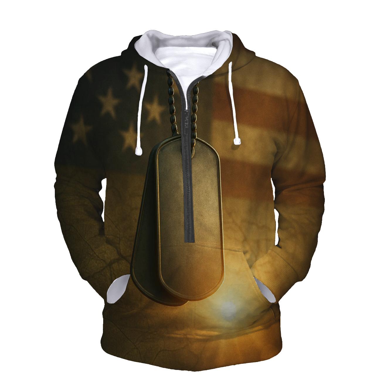 Dog Tags At Sunrise pullover hoodies